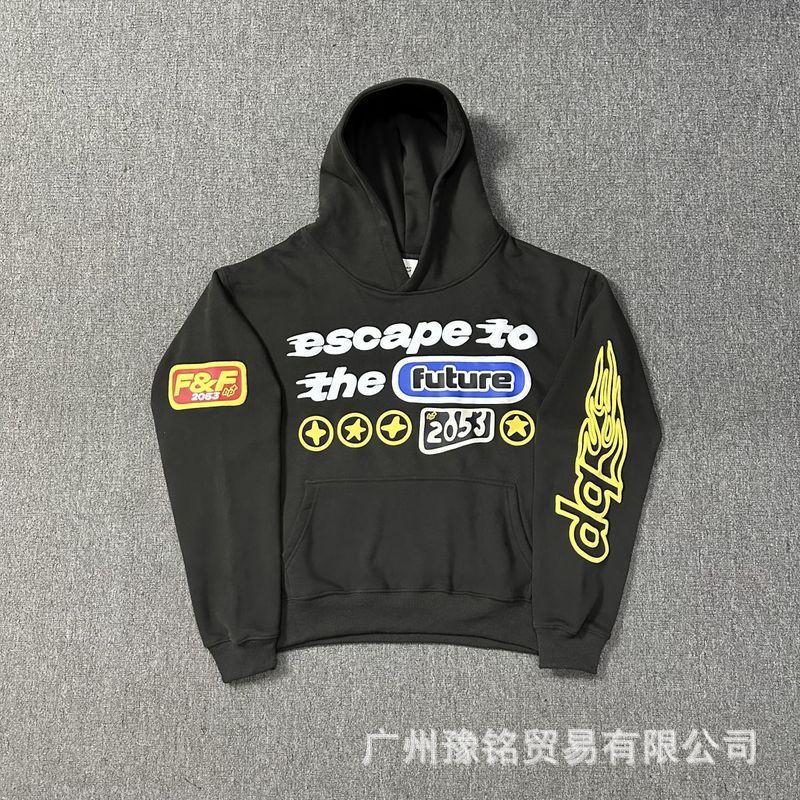 Broken Planet Oversized Hoodie Jogger Set Mens Streetwear Cotton Fleece Letter Puff Print Loose Fit Winter