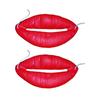 Oversized Lip Party Mask Costume Accessory with Elastic Cord for Photo Booth Use and Stage Gag Costume Wear, Set of 2