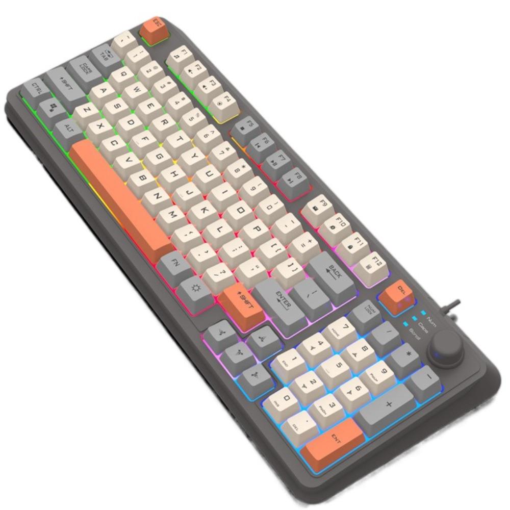 Adjustable Volume Wired RGB Light Keyboard K82 Wired Keyboard  Computer Peripherals