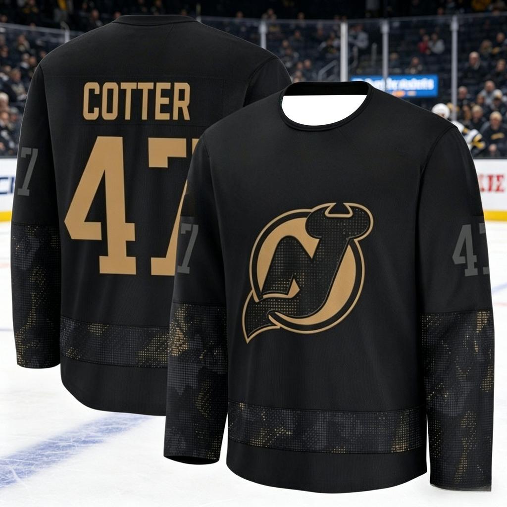 2026 New Jersey Herren Eishockey Trainingsanzug - Schwarz-Gold Sonderedition 3D-gedrucktes Sport-Schnelltrocknungs-Oberteil Familie