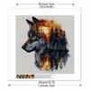 New Arrival 5D DIY Full Circle Diamond Painting "Wolf Shadow" Embroidery Cross Stitch Home Decor Gift
