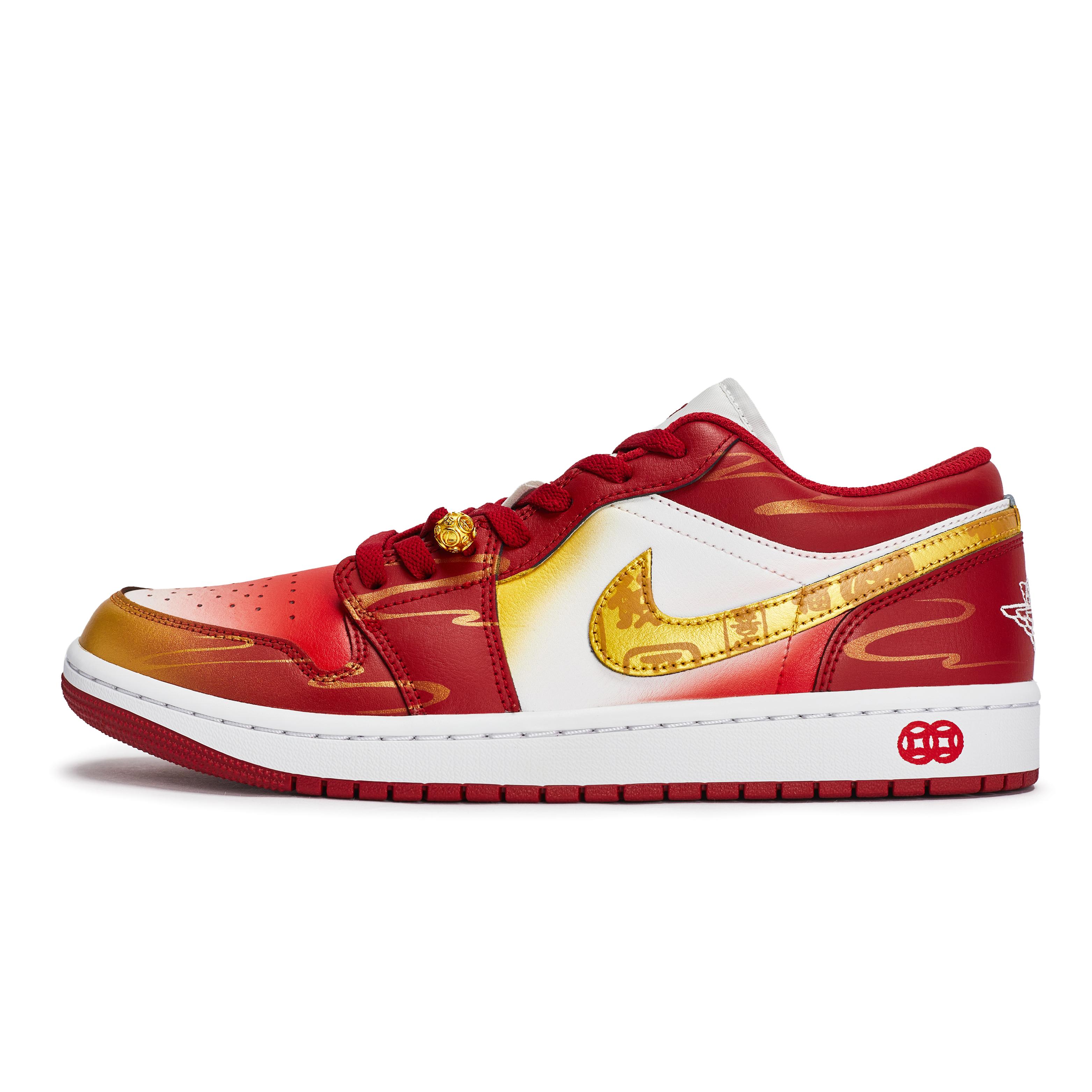 

Jordan Air Jordan 1 Vintage Basketball Shoes Unisex Low Top Gold/White 553558-166(Team1189-) 44.5