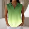 Women's Fashion Casual Print Knit Collared Sleeveless Tank Top