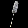 Extendable Long Handle Flexible Dust Duster Home Cleaning Plastic Fiber Brush Round Head 280mm Model