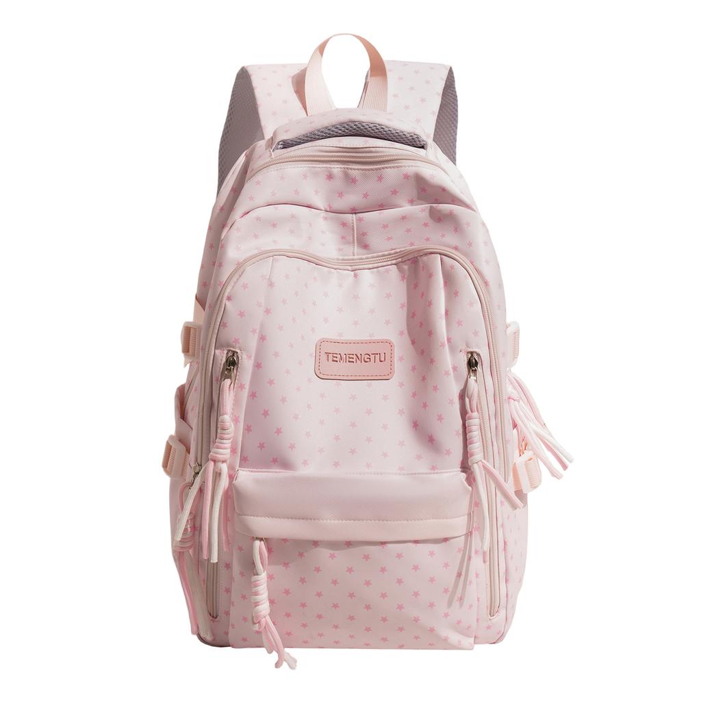 Schultasche neu lässige Schülerschultasche große Kapazität Nylonrucksack frisch und süß Mädchenmode vielseitig gepunkteter Rucksack