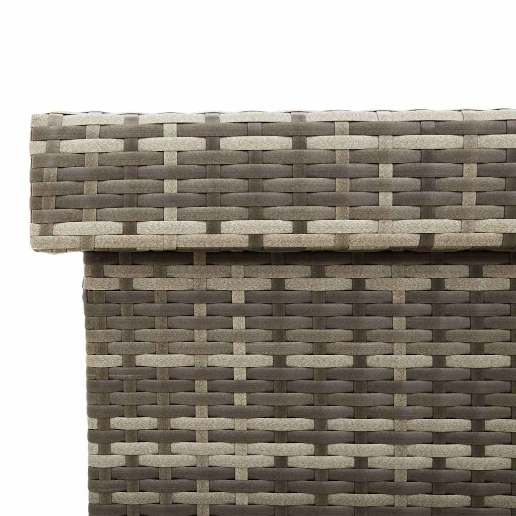 Garden Box with Wheels, Grey, 110X55X73 Cm, Polyrattan