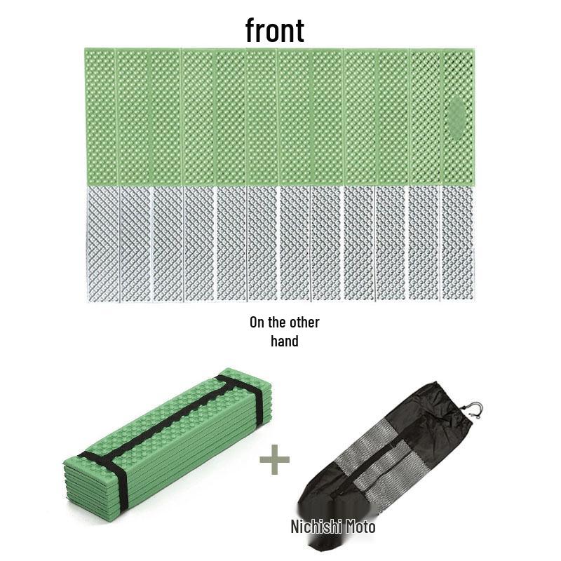 Portable Outdoor Egg Slot Folding Mat - Moisture-Proof Camping Tent Mat with Aluminum Foil