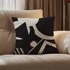 Abstract Geometric  Modern Boho Pillow Case Anti-dustmite Pillowcase Invisible Zipper Silky Short Plush Sofa Cushion Cover