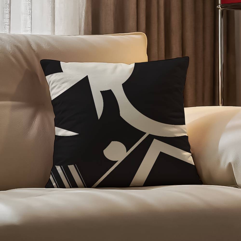 Abstract Geometric  Modern Boho Pillow Case Anti-dustmite Pillowcase Invisible Zipper Silky Short Plush Sofa Cushion Cover