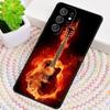 Płomienie Muzyczne Gitara Basowa Silikonowe Etui Na Telefon Dla Samsung Galaxy note 10 pro S26 S25 S24 S23 S22 S21 Plus S25Ultra Capa Pokrowiec