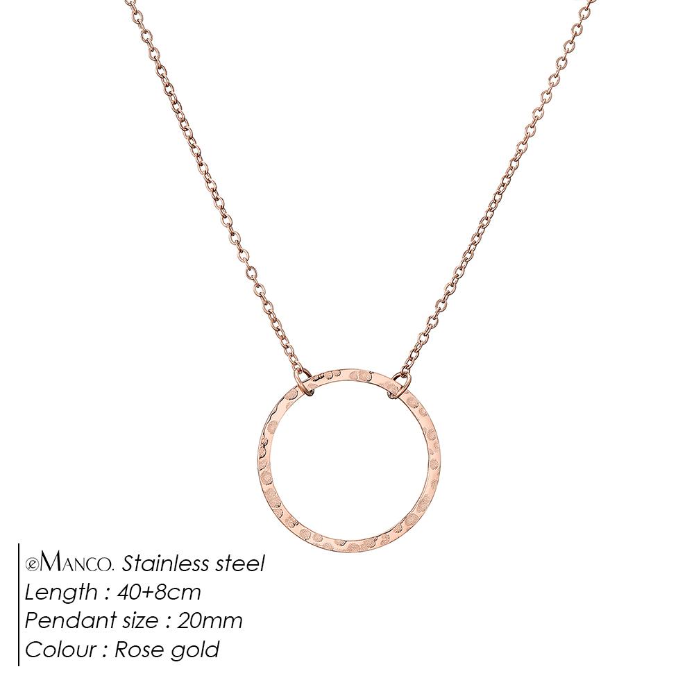 eManco Statement Necklace Women Dainty Stainless Steel Necklace Choker Pendant Necklace Fashion Jewelry