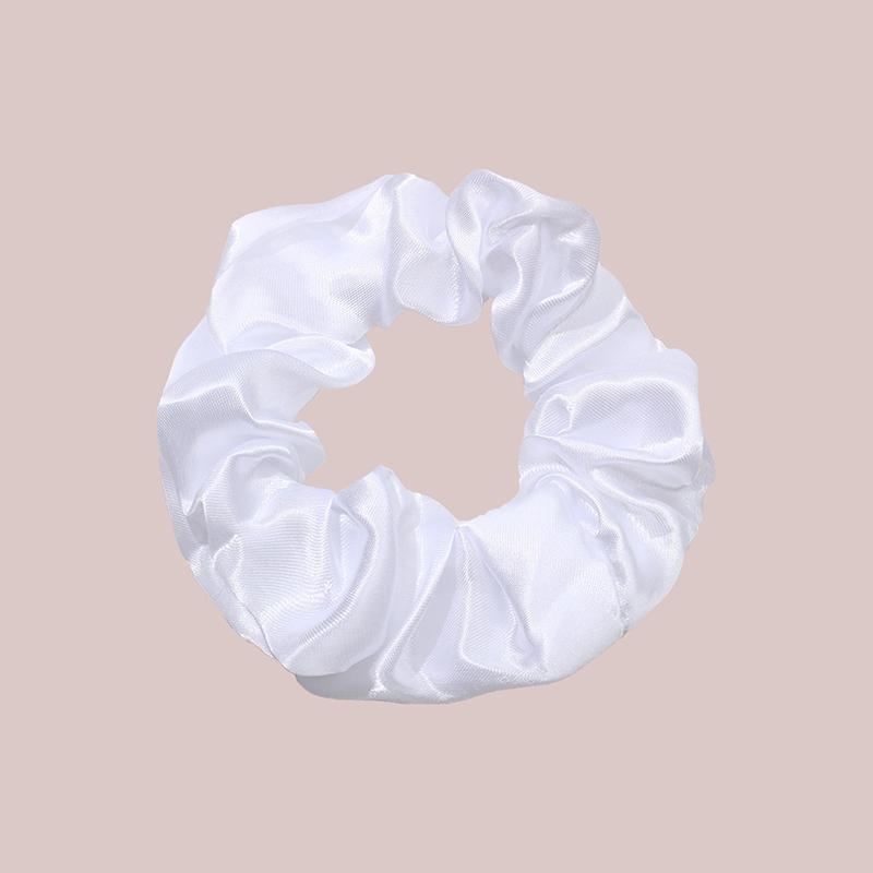 8Pcs  Satin Fabric Sausage Loop Hair Rings Set Solid Colour Fabric Loop Hair Rope Hair Scrunchies Scrunchy Black Coffee