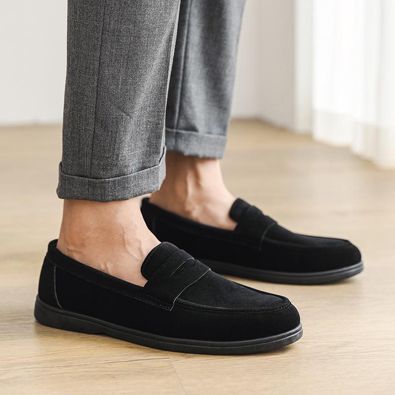 Men's Slip On Loafers Preppy Lightweight Breathable Comfort Outdoor Flats Non Slip Soft Sole Casual Daily Walking Shoes