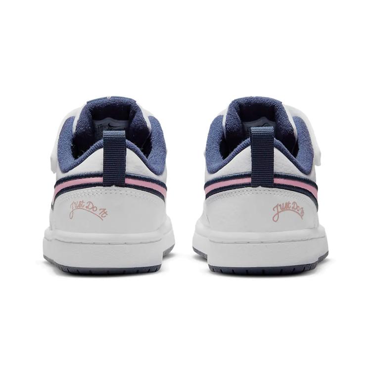 Nike Court Borough 2 Low 2 SE Slip Resistant Cushioning Abrasion Resistant Low top Skateboard Shoes White Blue Pink DB3093-100