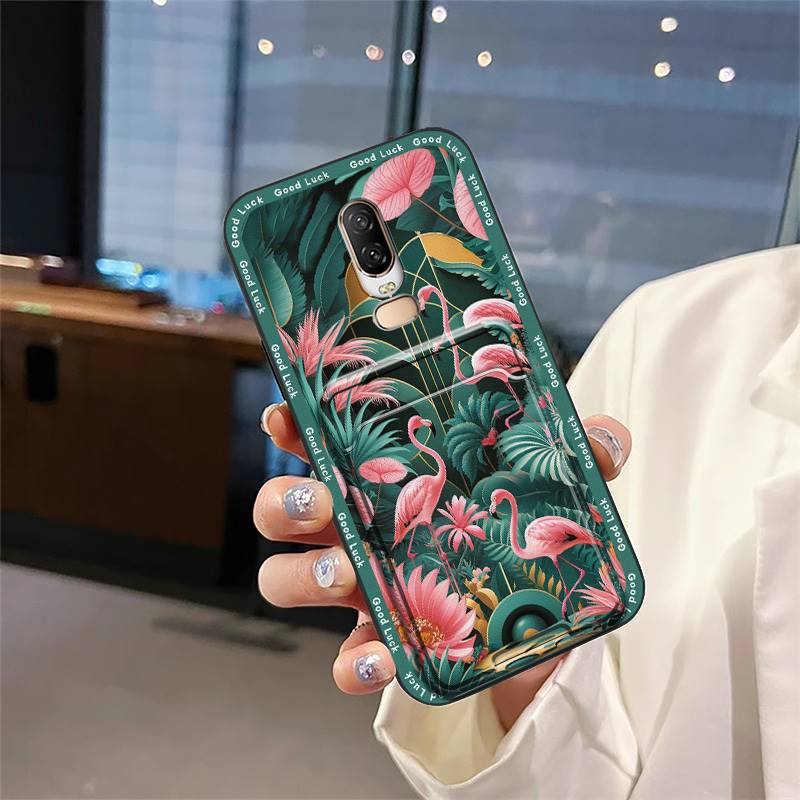 Dirt-resistant Shockproof Phone Case For OnePlus 6/1+6 Full Wrap Cartoon Protective Soft Case Cute Durable Card Slot TPU