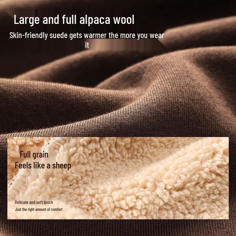 Baleno Men's Winter Thickened Lambswool Hoodie