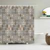 Waterproof Fabric Shower Curtain For Bathroom Colorful Bohemian Print Bathtub Curtains Polyester Bathroom Curtain With 12 Hooks