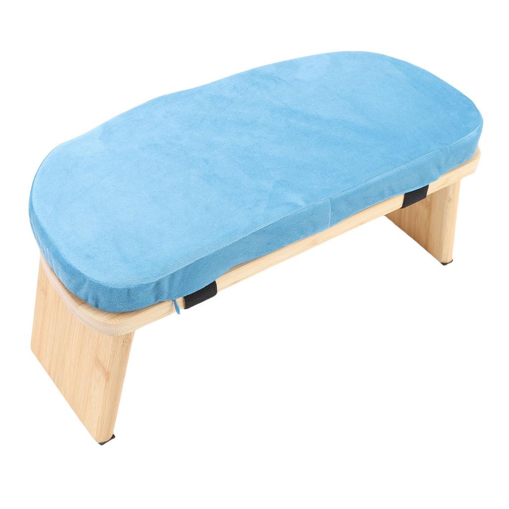 Wooden Meditation Bench Ergonomic Detachable Meditation Kneeling Stool Soft Cushion for   with Carry Bag