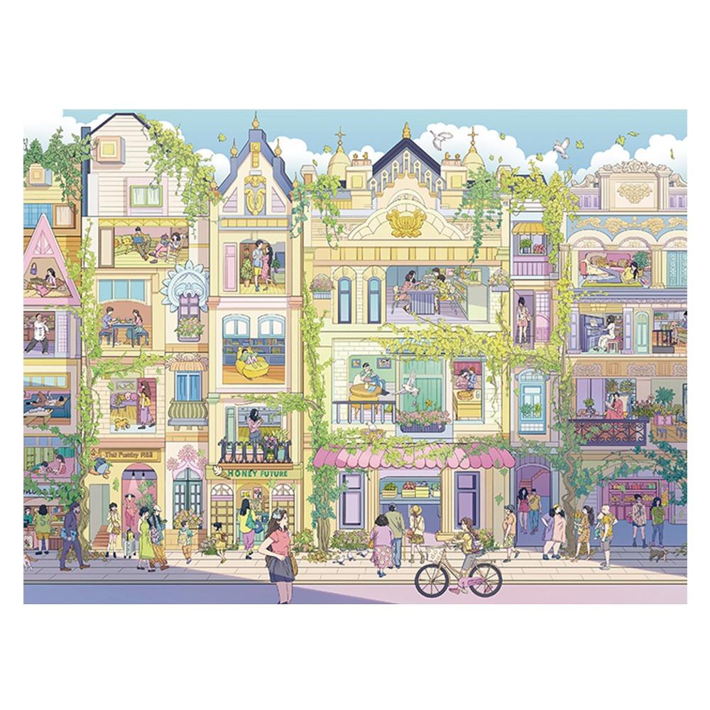 Self Adhesive Miniature Scene Sticker Set Waterproof 3D Street View Stickers