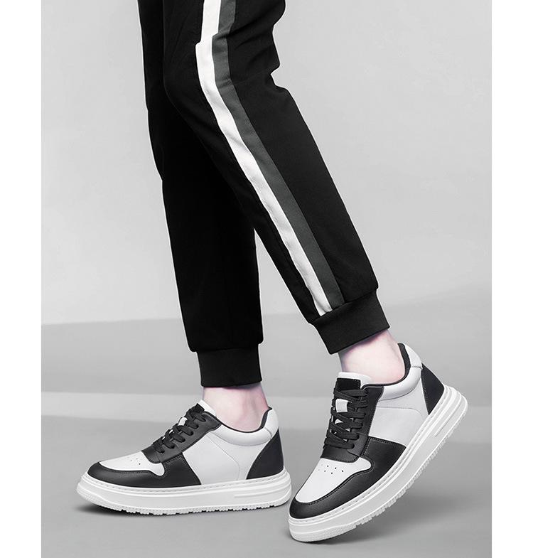 Men's 8cm Invisible Height Increasing Shoes - Breathable White Outdoor Sports & Casual Sneakers