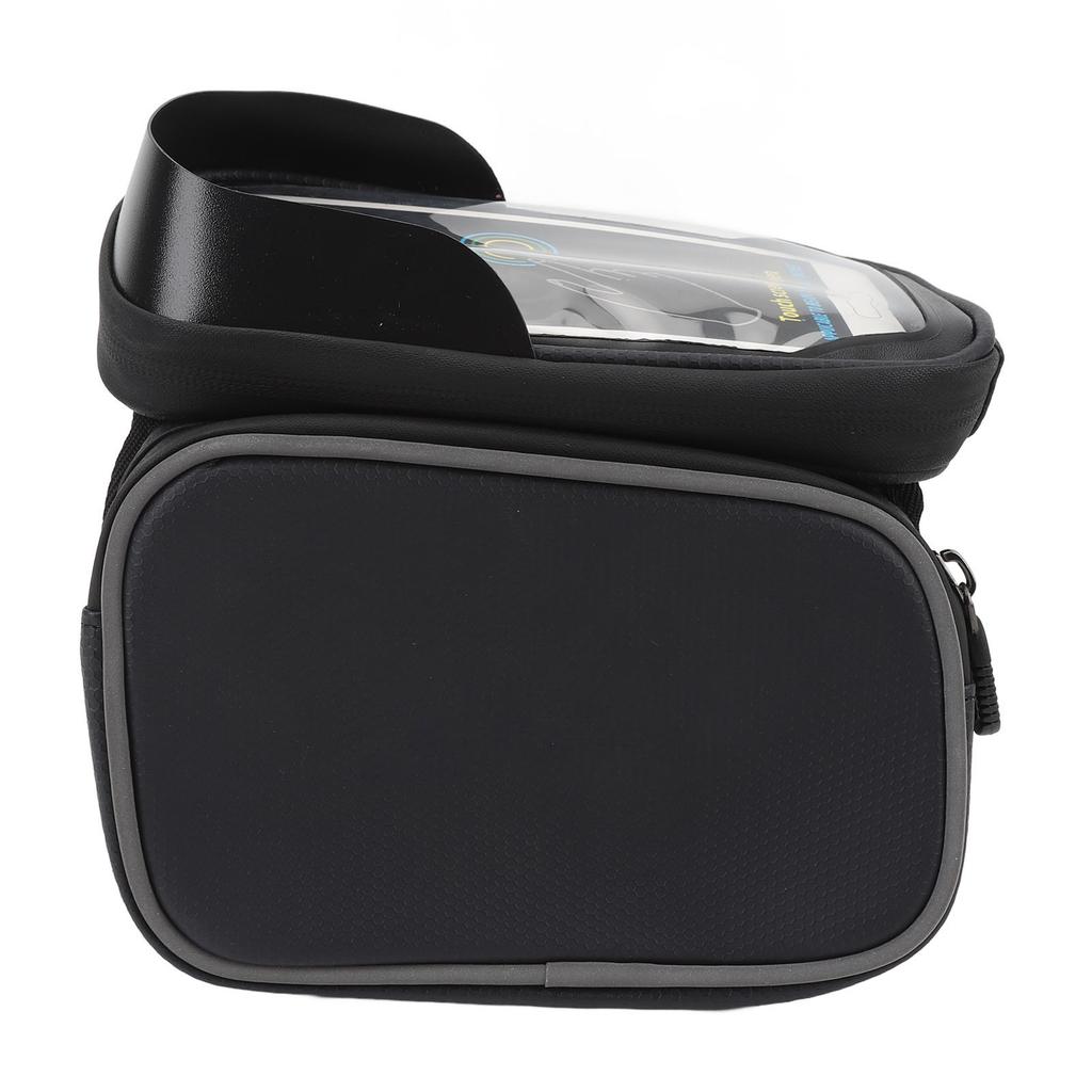 Bolsa Delantera para Cuadro de Bicicleta Impermeable con Soporte para Teléfono con Pantalla Táctil Reflectante Desmontable Carcasa Dura Bicicleta
