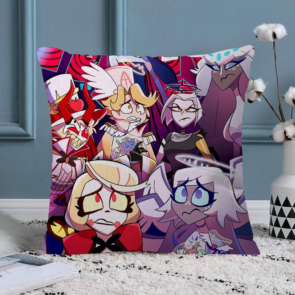 Anime HHazbin HHotel Maple Design Cushion Cover Happy Autumn Harvest Decor Holiday Decorati Pillow Cover