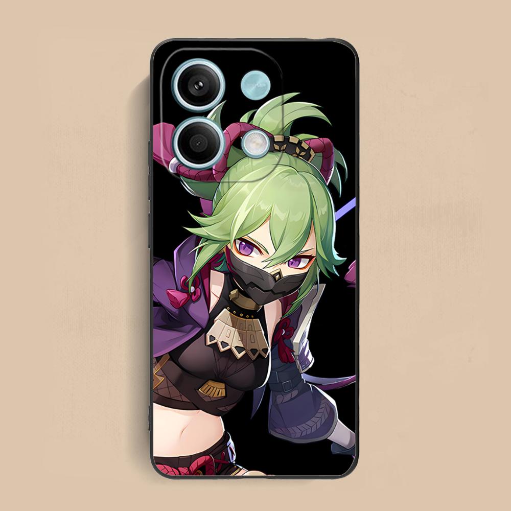 Game GI Kuki Shinobu Mobile Phone Case for Xiaomi Redmi 15 14 13 12 A5 3 2 1 C Plus 4G 5G Colorful Printing Cover Luxury Cover