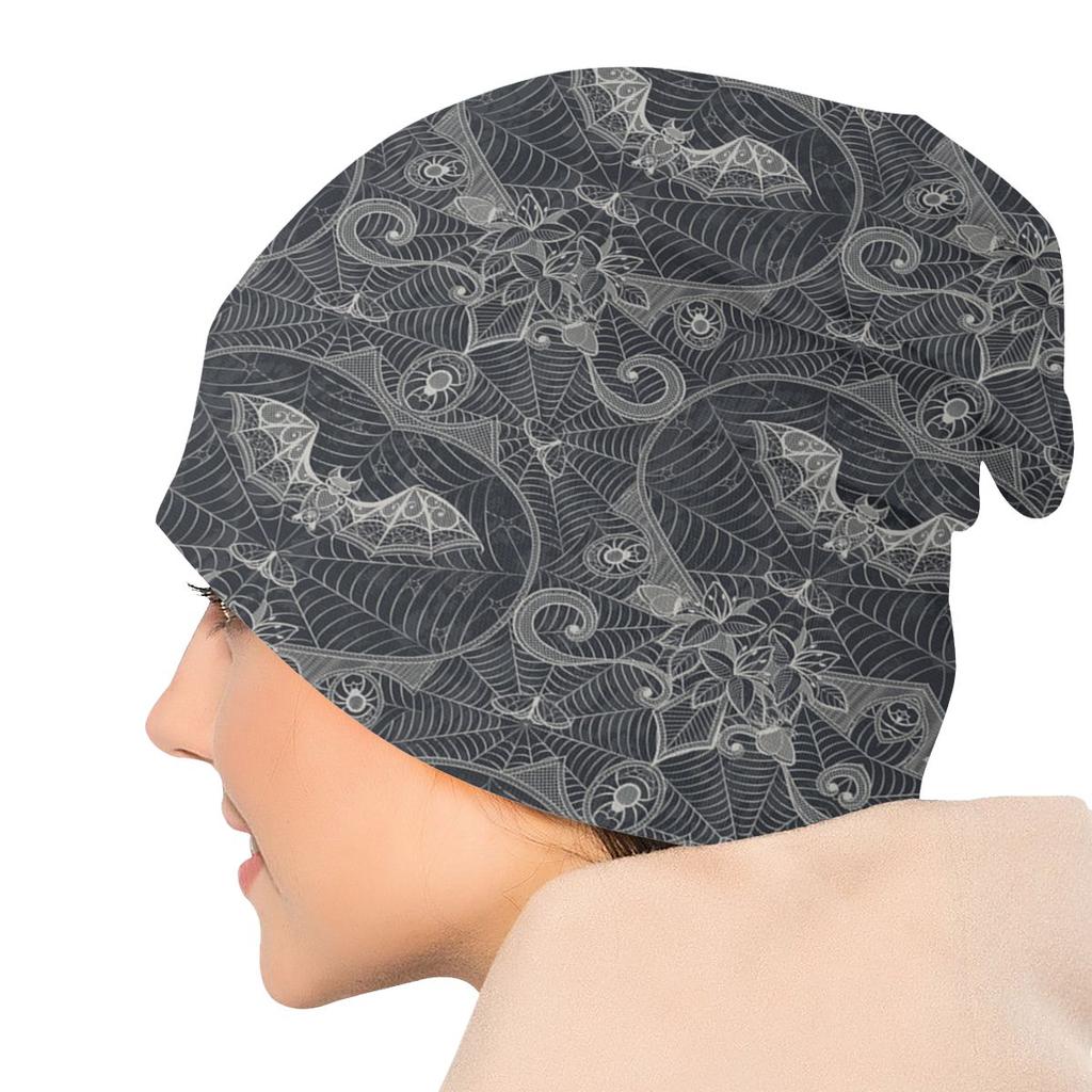 Gothic Spider Web Winter Warm Bonnet Homme Slouchy Beanie Hat Hip Hop Outdoor Ski Skullies Beanies Caps for Unisex Women