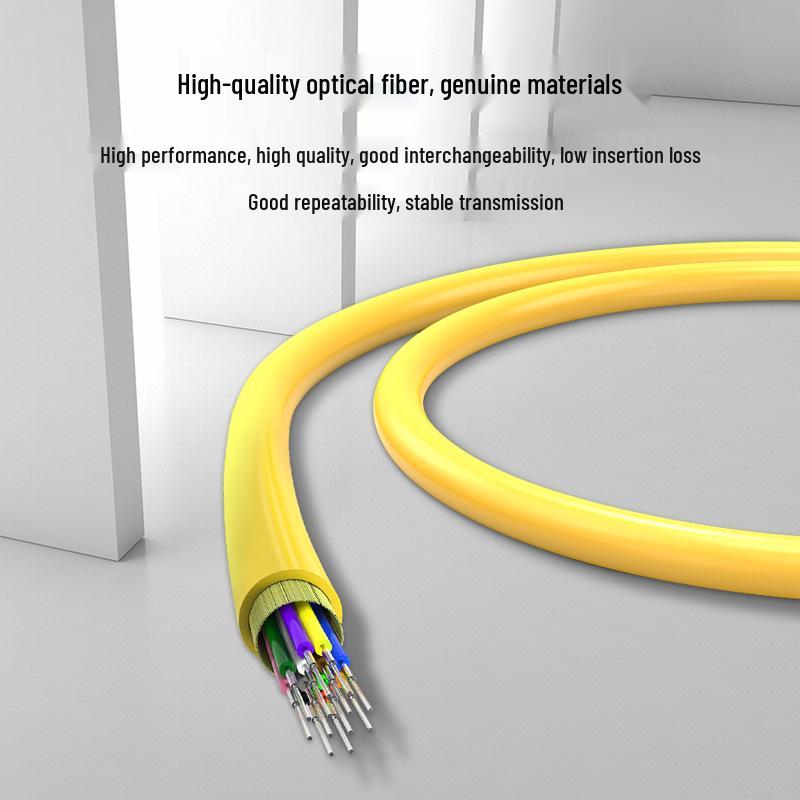 HAILE LC Single-mode 12-core Telecom Pigtail with Flange for ODF Patch Panel
