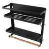 Magnetic Fridge Spice Rack Foldable Multifunctional Adjustable Durable Refrigerator Side Shelf for
