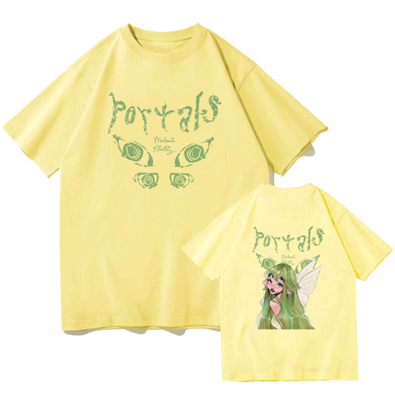 Melanie Martinez Portals Tour 2023 Tričko O Neck Zpěvačka Hudba Tričko Krátký rukáv Letní tričko Tričko Streetwear Harajuku