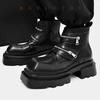 2026 High Quality Men Derby Boots Elegant Thick Sole Punk Rock Knight Boots Men's Leather Shoes Motorcycle Western Chelsea Boot