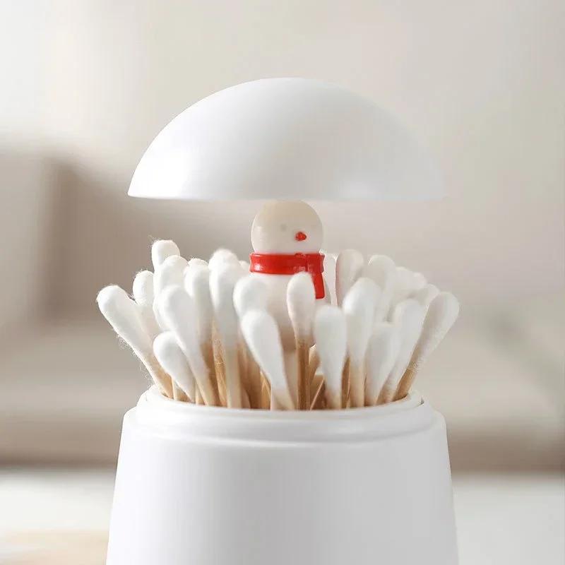 Press Type Automatic Lifting Toothpick Box Personality Creative Dustproof Cotton Swab Bud Holder Dispenser Organizer Storage Box