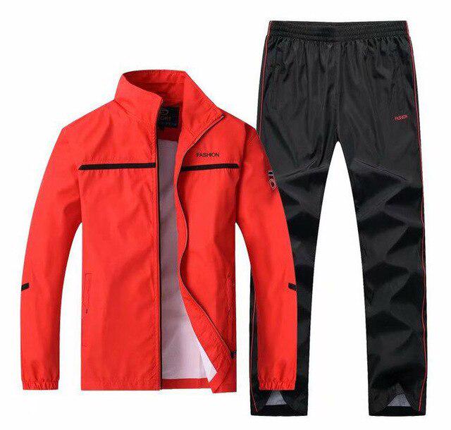 Trening casual cu mânecă lungă pentru bărbați Jachetă și pantaloni sport pentru alergare