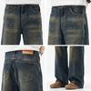 Mark Fairwhale Men's Retro Distressed Loose Straight-Leg Jeans