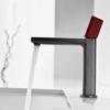 Basin Faucet Gunmetal Bathroom Faucet Sink Tap Square Wash Faucet Single Handle Hot and Cold Mixer Deck Mounted Combined Colors
