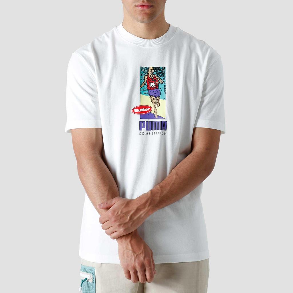 New PUMA BUTTER GOODS T Shirts Men's White 534058-52