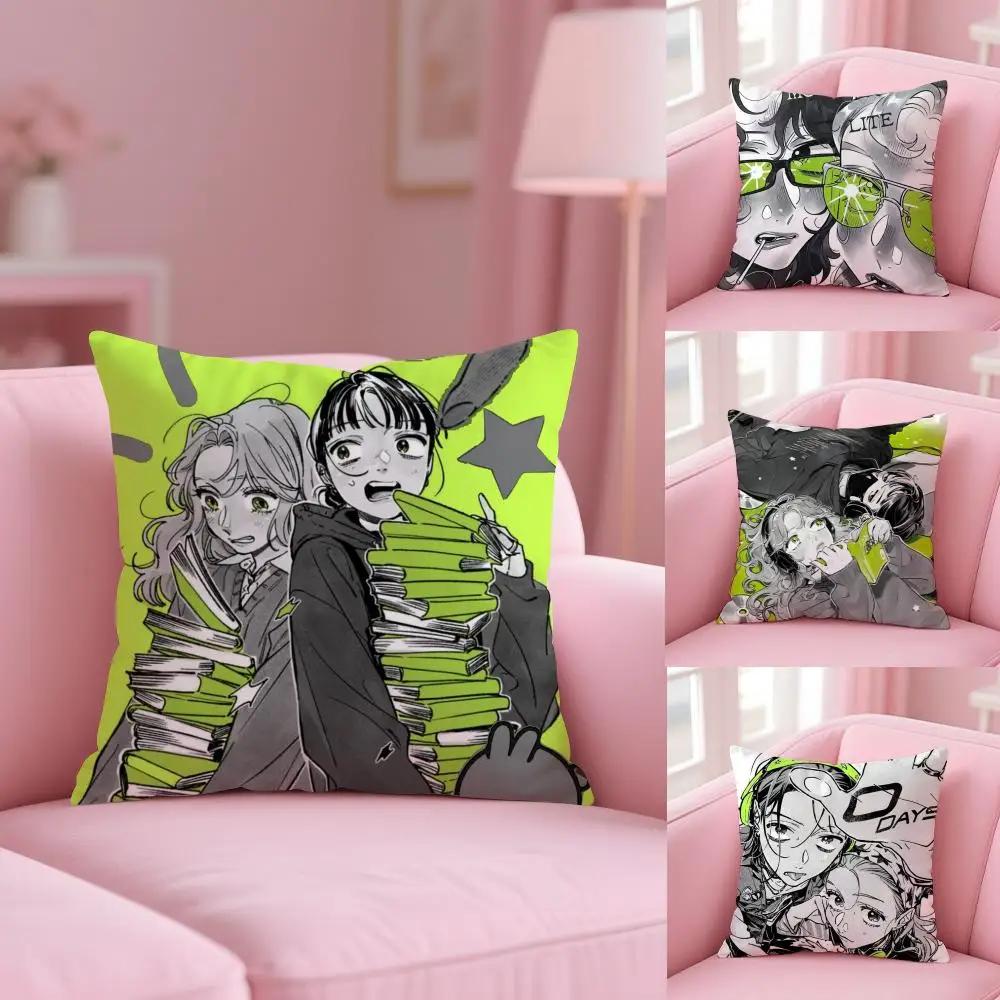 Cushion Cover Plush Fabric Soft Double-Sided Printed Sofa Warm Winter Home Gift Pillow Aya O-Oosawa Koga M-Mitsuki Stickers