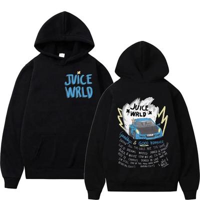 Rapper Juice Wrld Unisex Hoodies Print Pullover Hooded Music Hip Hop Joggers Long Sleeve Singer Sweatshirt for Unisex Autumn Winter