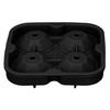 Ice Molds Reusable Silicone Flexible Minus40 Fahrenheit  to 420 Fahrenheit  Anti Adhesion 4 Ice Trays with Removable