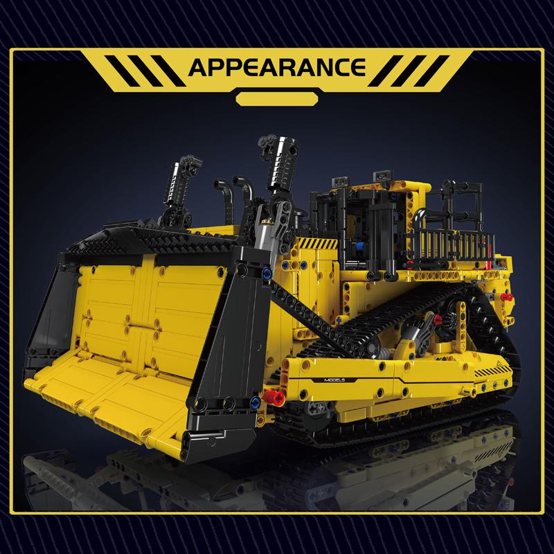 Mould King 15084 Giocattoli per Auto Tecniche Controllo RC tramite APP Bulldozer D11 Camion di Assemblaggio con Blocchi da Costruzione Set di Mattoncini Regalo di Natale per Bambini