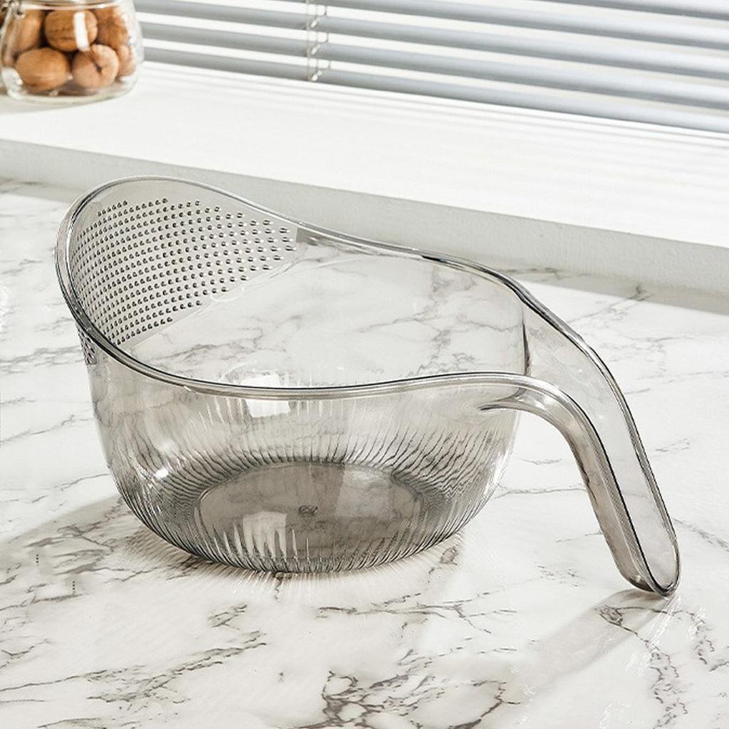 Functional Rice Washing Colander Efficient Draining Bowl Practical Sink Basket PET Material Suitable for Washing Rice