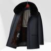 Padded-on Male Father Packs Cotton Coat, Middle-aged and Elderly Piled Thickened Cotton Coat, Take-off Liner Cotton-padded Jacket