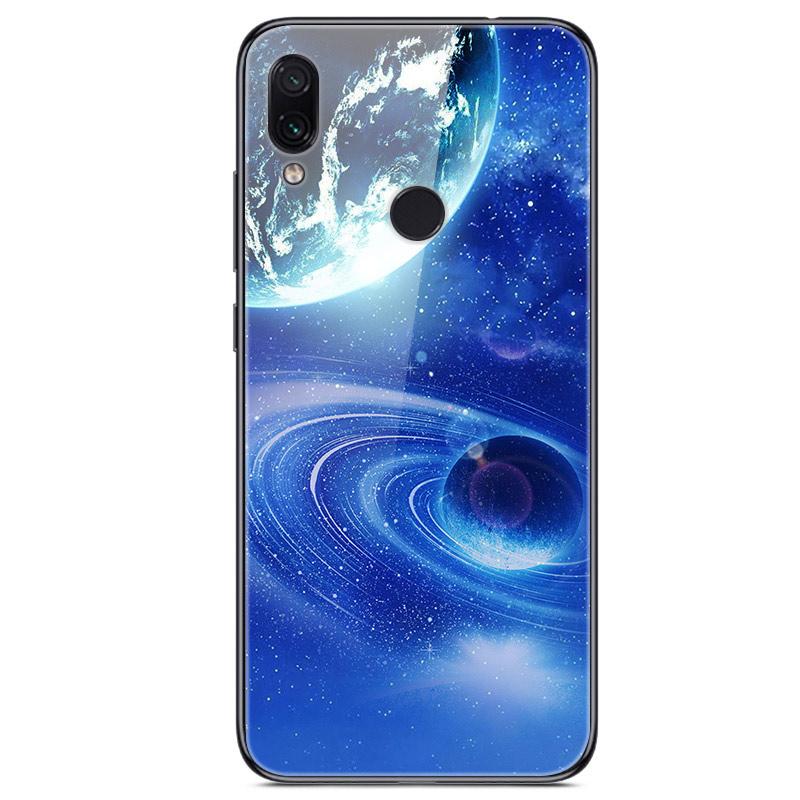 For Xiaomi Redmi Note 7 Case Tempered Glass Hard Back Cover For Xiomi Redmi Note7 Phone Cases Soft Bumper On Redmi 7 7A Redmi7