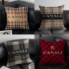 Exquisite Ingenious Design Canali-A Pillow Case Anti-dustmite Pillowcase Invisible Zipper Silky Short Plush Sofa Cushion Cover