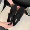 Fashion 2025 New Fashion Silk Women Flats Slip On Shoes Female Butterfly-Knot Ladies Mary Janes Shoes With Height Increasing Footwear