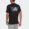 adidas T Shirts Men's Black Crew Neck Moderate Straight Fit GU3642