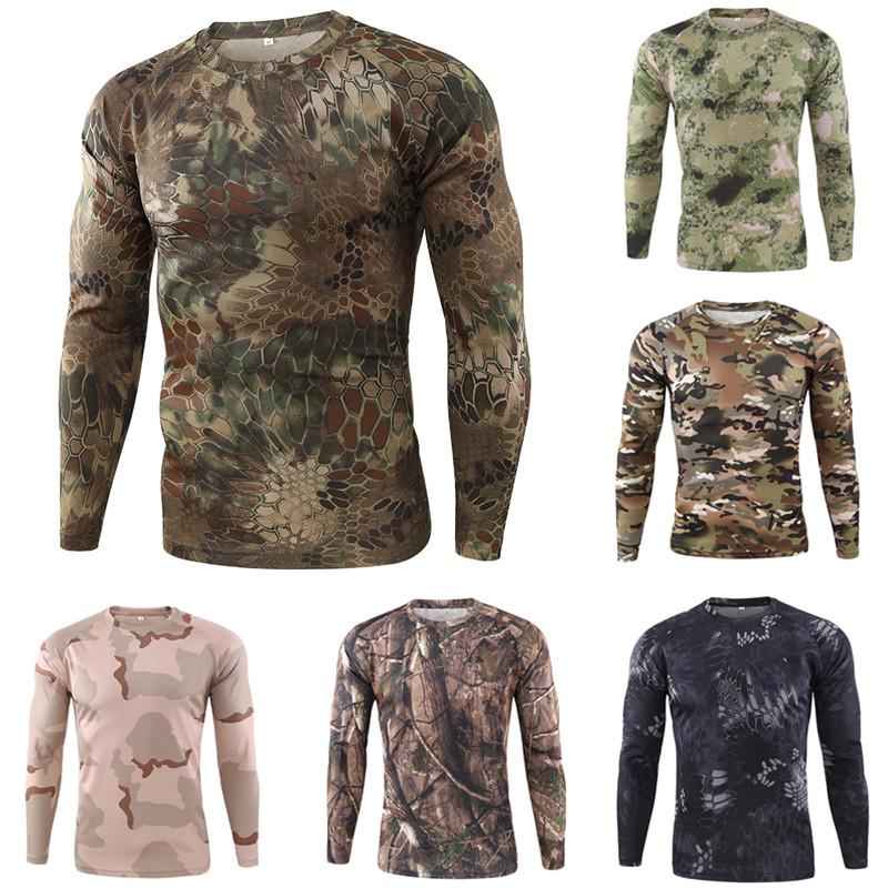 Camouflage Shirt Men Breathable Quick 