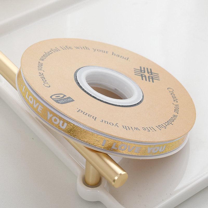 Små gull- og sølvbarer, bånd, gullfolie, sommerfuglbånd, blomsterkunst, blomster til DIY baking, kake- og gaveeskedekorasjon