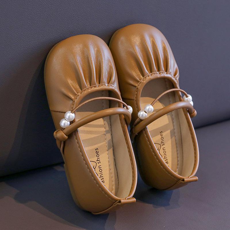 Mädchen Lederschuhe Sommer 2025 neue Kinder Baby Ballett Einzel Schuhe Mädchen Mode Ausländischer Stil mit Rock Prinzessin Schuhe